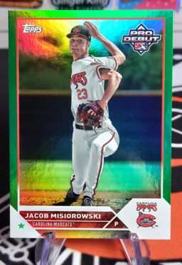 Jacob Misiorowski 2023 Topps Pro Debut #PD-72 Green Foil 81/99