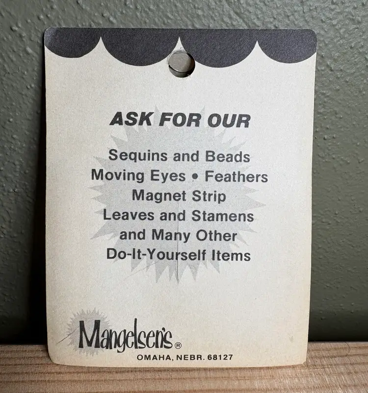 Vintage Mangelsen’s Elf Shoes 1 Pair Green 1.5” Crafting