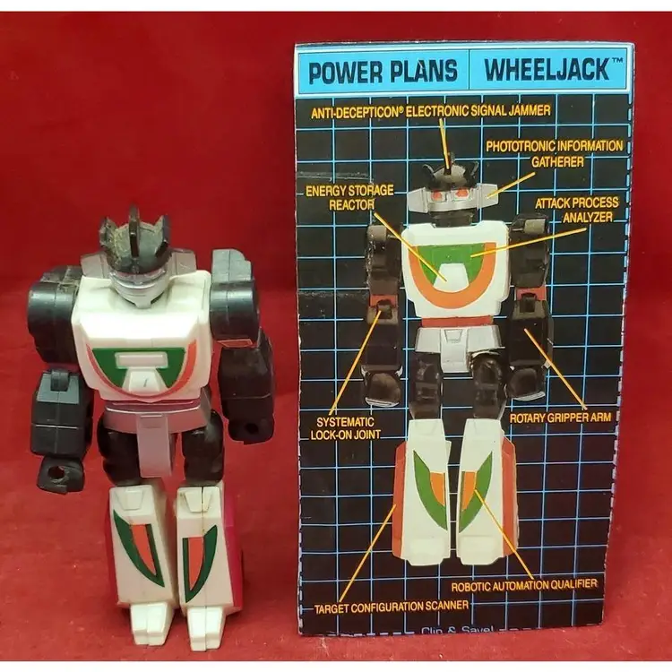 1989 HASBRO Transformers Action Masters G1 Turbo Racer WHEELJACK Attack Jet