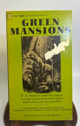 Vintage 'Green Mansions' By W.H. Hudson Paperback Book/Novel 1959 Bantam Books