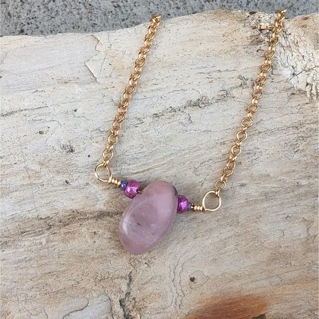 Sela's Jewelry - Purple Stone Necklace