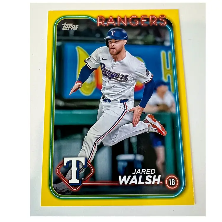 Jared Walsh Topps Yellow Border Texas Rangers