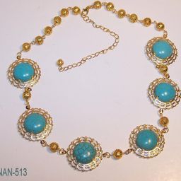 Turquoise & Gold Plated Necklace