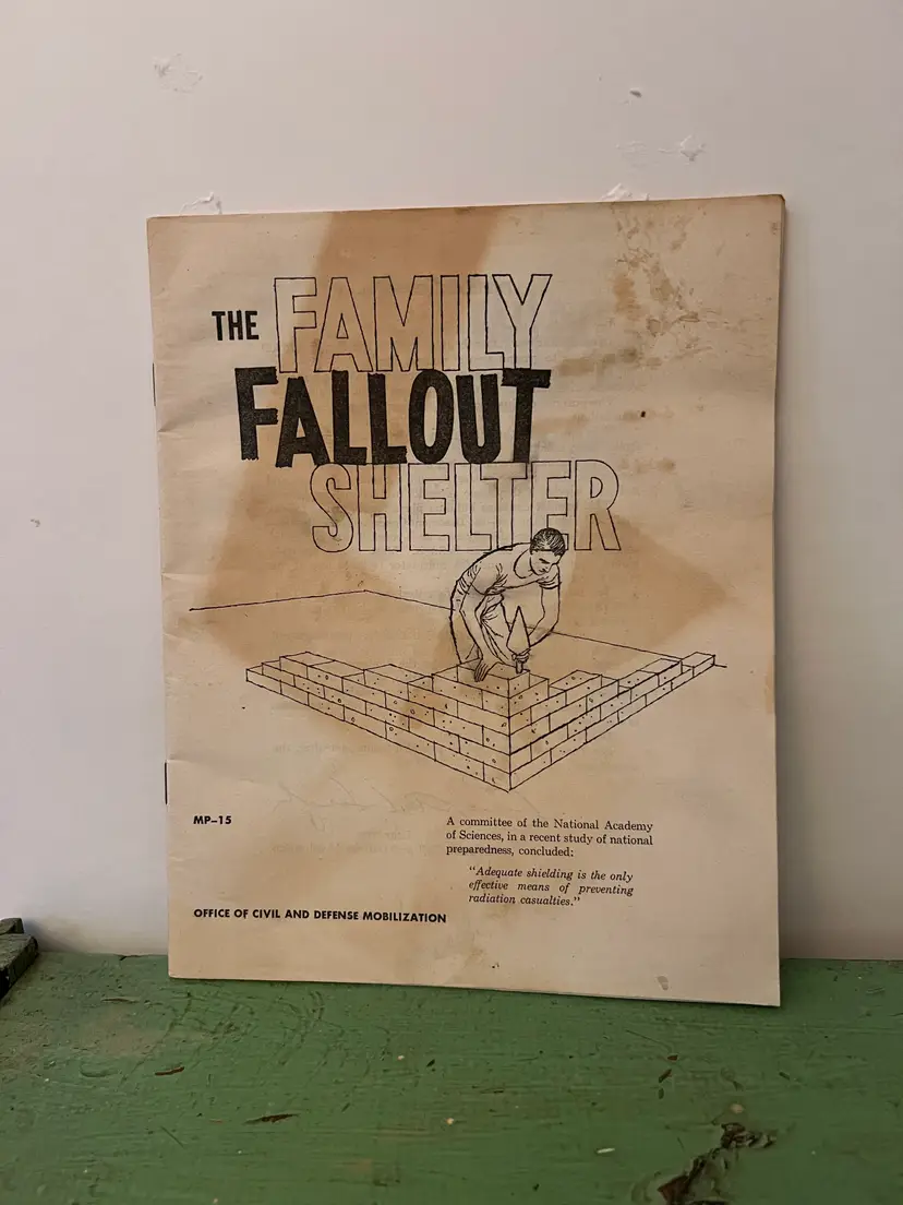 The Family Fallout Shelter. 1959 Cold War Prepper. Civil Defense Mobilization Ephemera.
