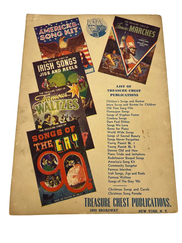 Treasure Chest Of Stephen Foster Songs 1940 Songbook Piano Voice Illustrated