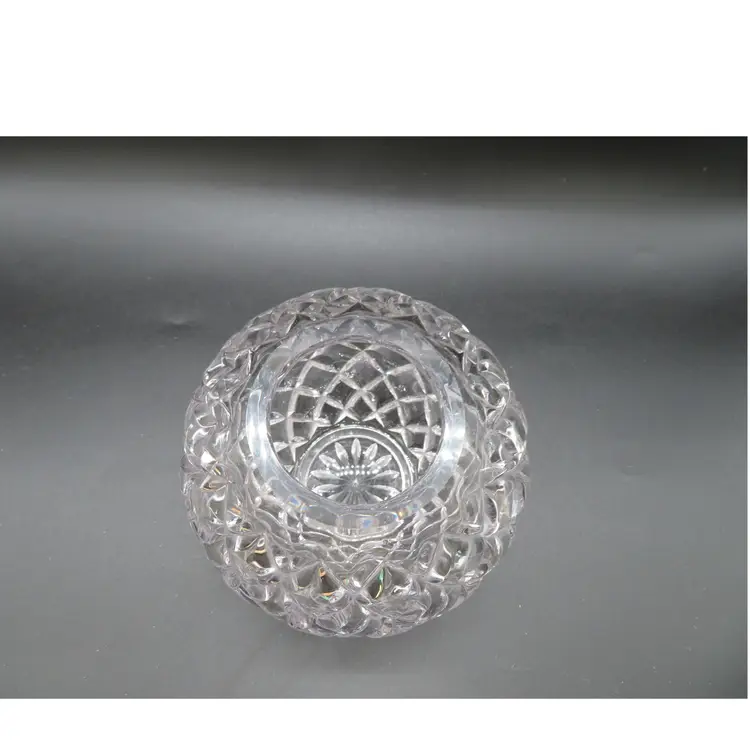 Vintage EAPG Rose Bowl Vase Sphere with Diamond Cut pattern 2
