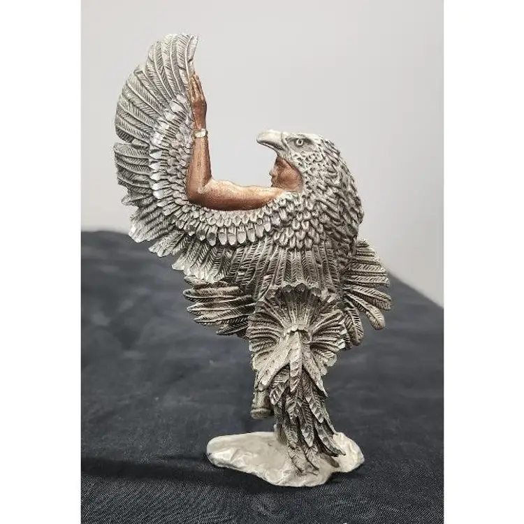 Vtg. 1990 Native American "Eagle Dancer" by Masterworks Fine Pewter 5" tall