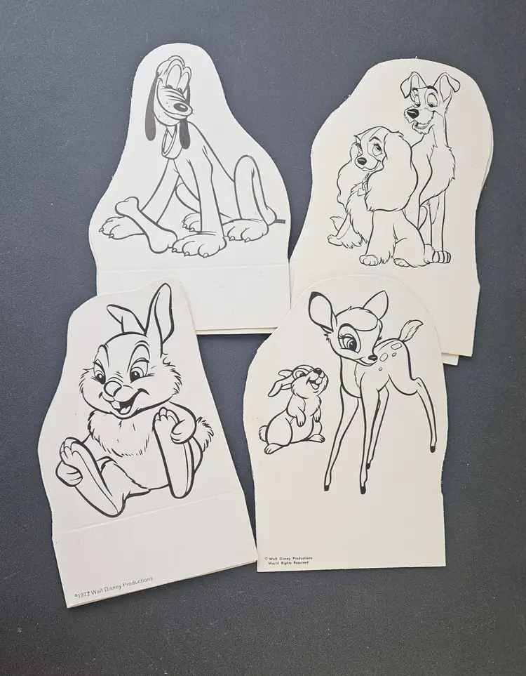 11 Walt Disney Cardboard Stand-Ups Vintage 1972