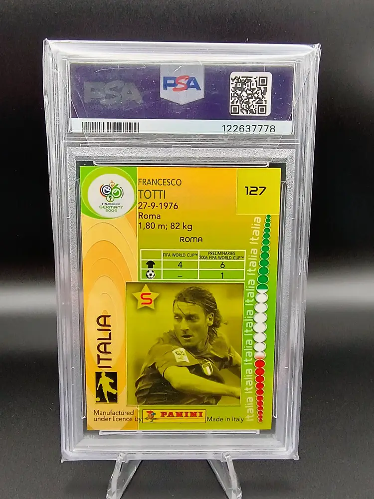 Francesco Totti 2006 Panini FIFA World Cup #127 PSA 8