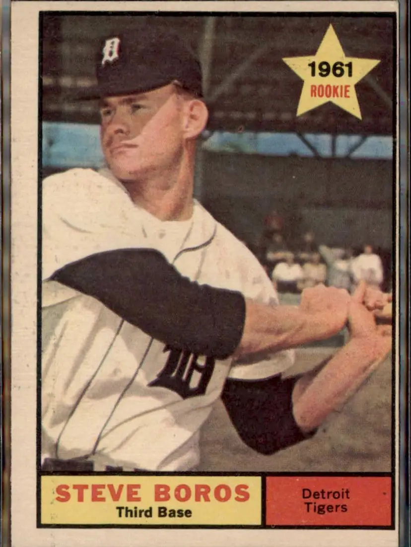 1961 Topps #348 Steve Boros - ( ) - Detroit Tigers