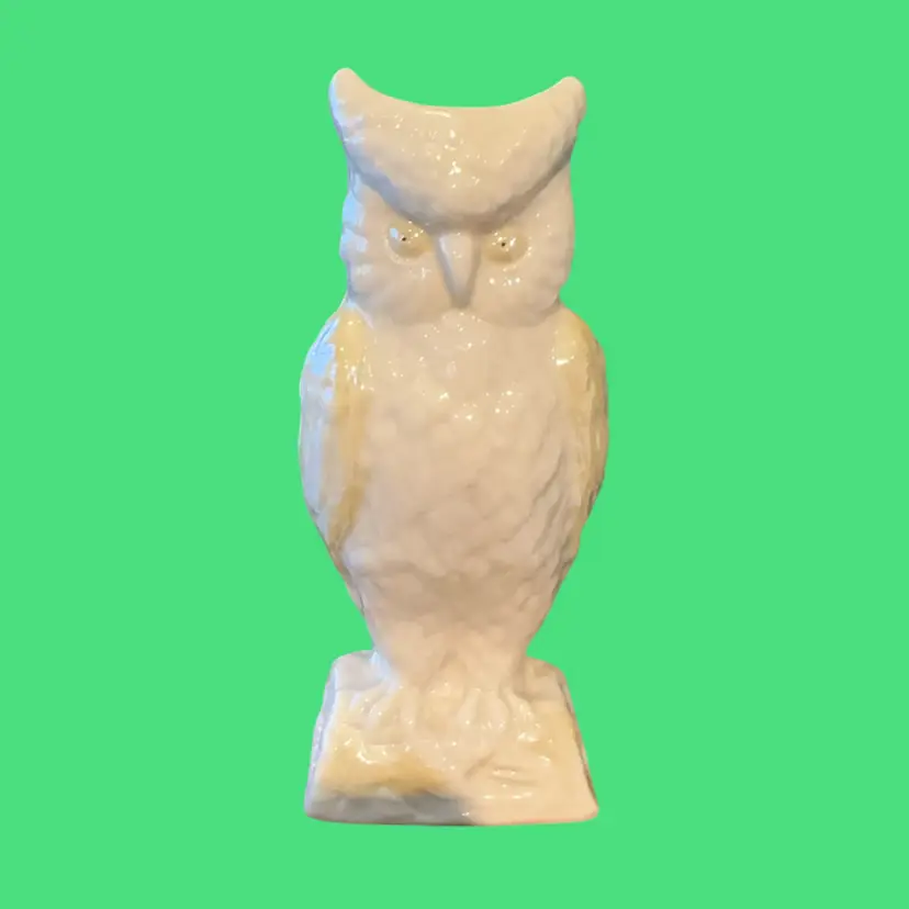 Belleek Owl Vase