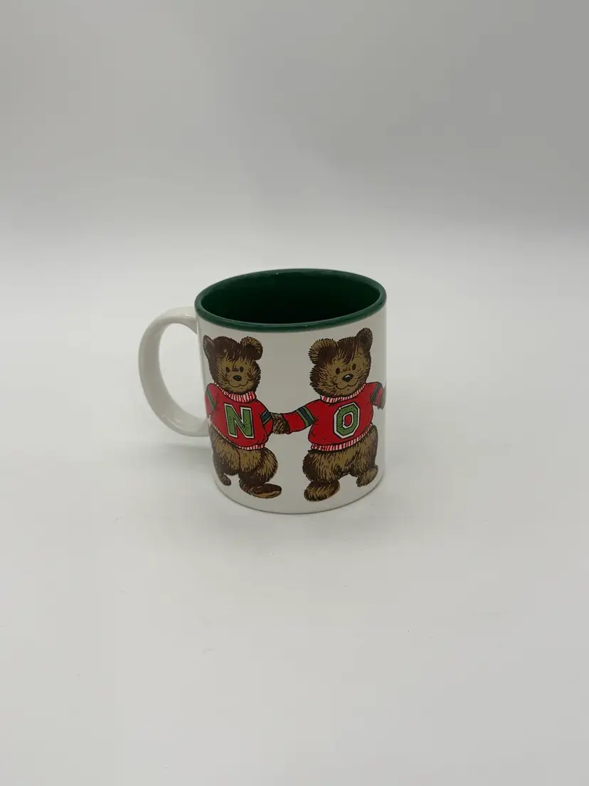 Vintage Potpourri Press NOEL Christmas Cheer Bears Ceramic Mug 10oz With Handle
