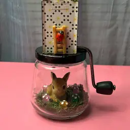 Nut grinder Upcycled With Vtg Bunny