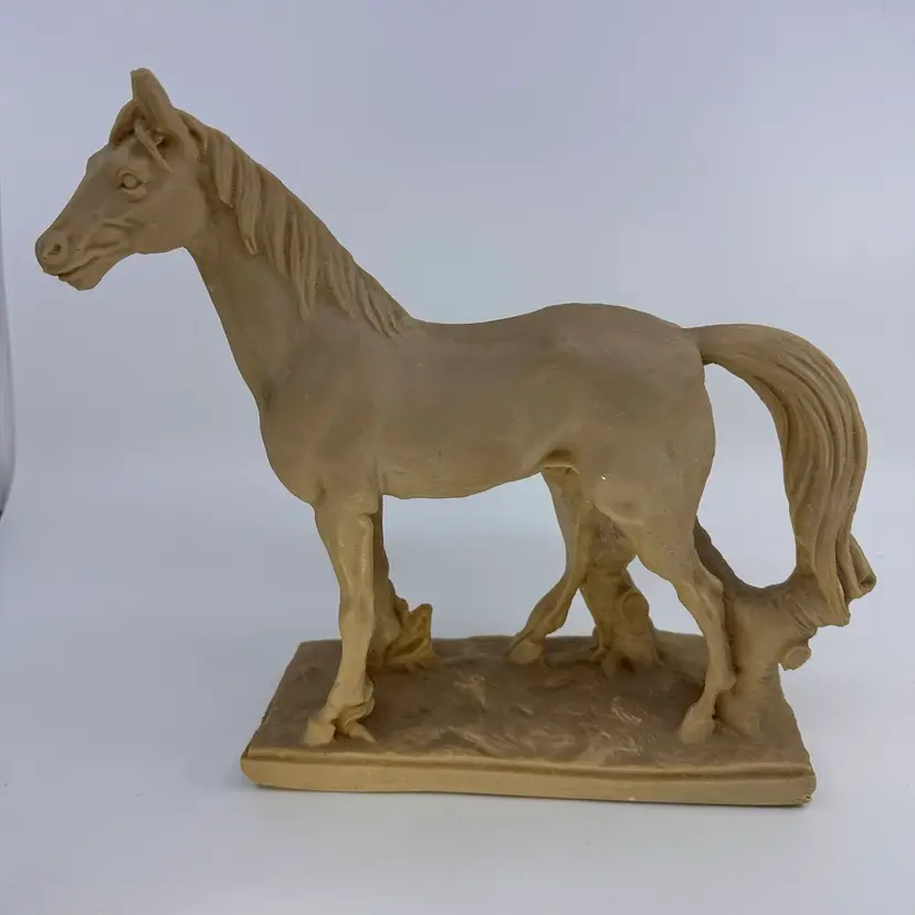 Vintage Horse Standing Resin Statue Figurine