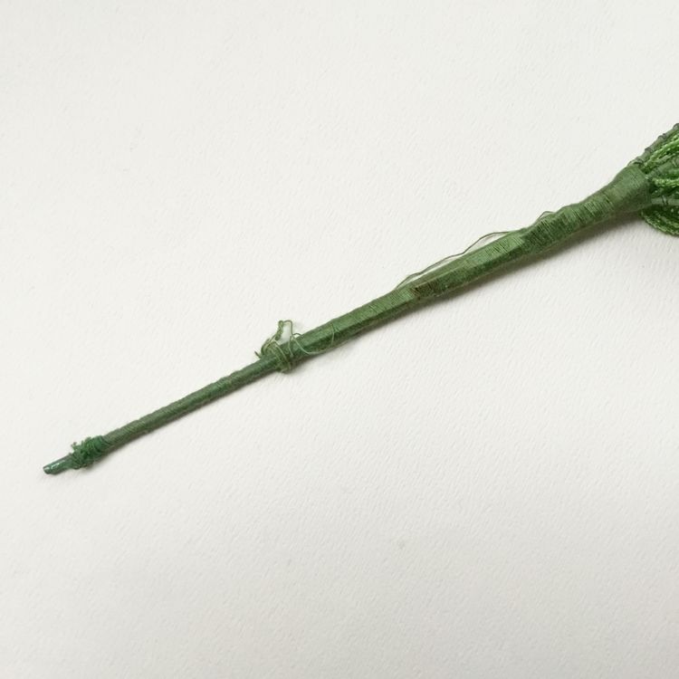 Vintage Seed Beaded White Tulip Flower Floral Arrangement Bouquet
