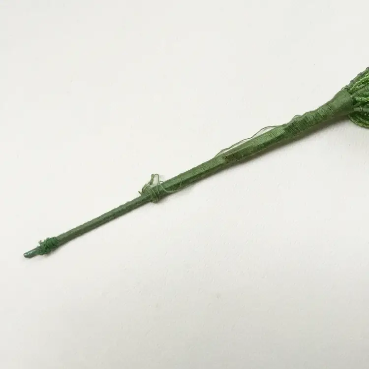 Vintage Seed Beaded White Tulip Flower Floral Arrangement Bouquet