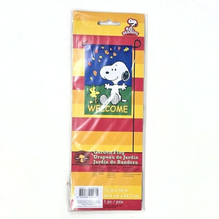 Snoopy & Woodstock 'Welcome' Autumn Garden Flag - Peanuts