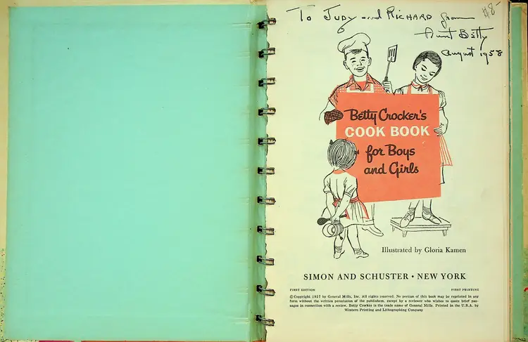 Betty Crocker's Cook Book for Boys and Girls (1957) - 1st ed, 1st printing - VTG