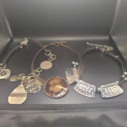 Lot of 3 Chico's Necklaces 2 16 in and 1 19 in