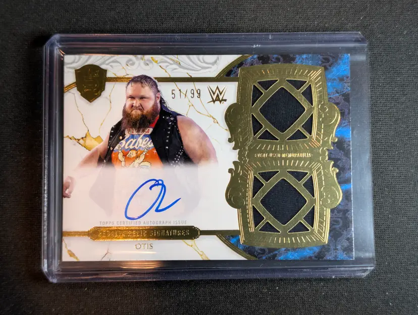 Otis #/99 2025 Topps Royalty WWE Regalia Relic Signatures #RES-OTI - (A) - Raw