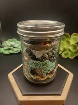 Semi Precious Stones Jewelry Jar