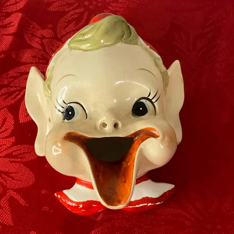 Vintage Pixie Ashtray, Smoke Comes Out Of Nose And Ears