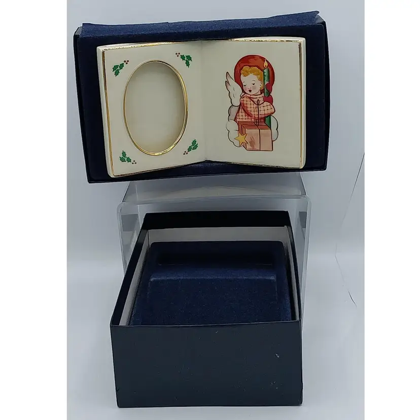 #01 - Vintage 1993 Goebel Schmid Hummel 'Season's Blessings' 'Littlest Light' 42303 Porcelain Picture Frame New In Box
