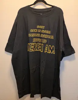 Men's Big And Tall Novelty T-Shirt By Kingsize Black Yellow 5XLT