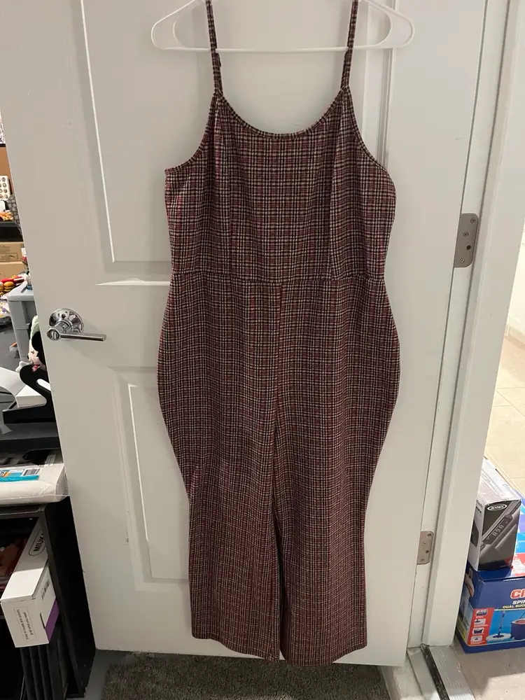 Plaid Pants Romper 