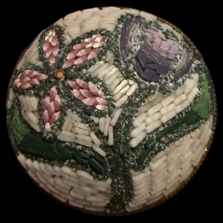 Micro Mosaic Floral Brooch 1”