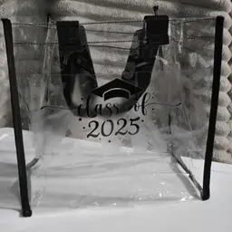 GRAD: Class of 2025 Stadium Clear Tote Bag 12 x 6 x 12