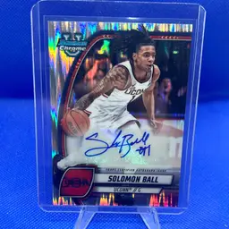 Solomon Ball 2024 Bowman Chrome U Stealth Refractor Auto UConn Huskies