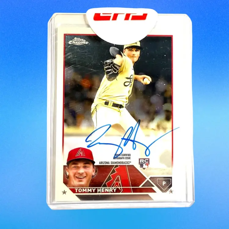 Arizona Diamondbacks 4 Card Baseball Lot - Tommy Henry - Mark Long - Roberto Alomar - Jordan Lawlar