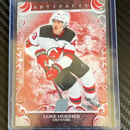 Luke Hughes 24-25 Upper Deck Artifacts 36 Ruby 479/499