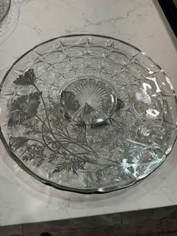 Silver City Flanders Poppy Pattern Plate With Sterling Overlay