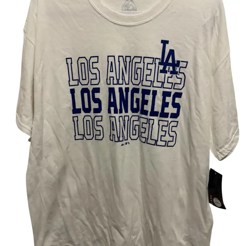 Sz XL Los Angeles Dodgers Men Tee Shirt White