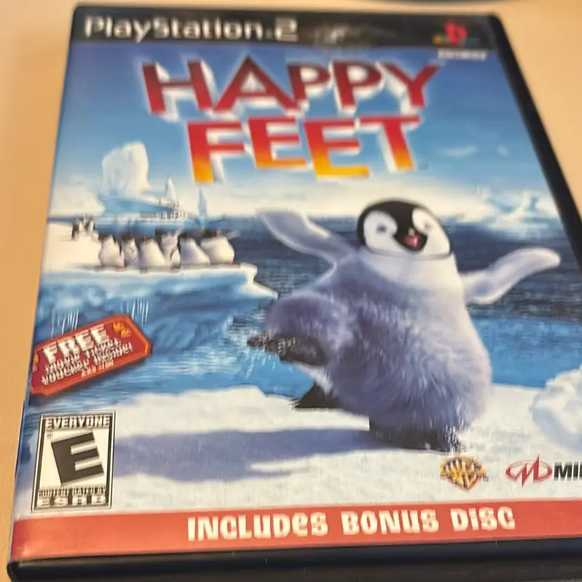 PS2 - Complete In Case - Happy Feet Bonus Disc And Movie Pass
