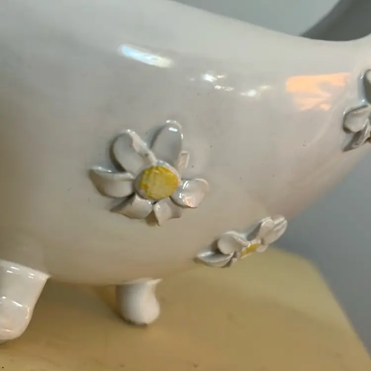 Ceramic Daisy Basket Portugal