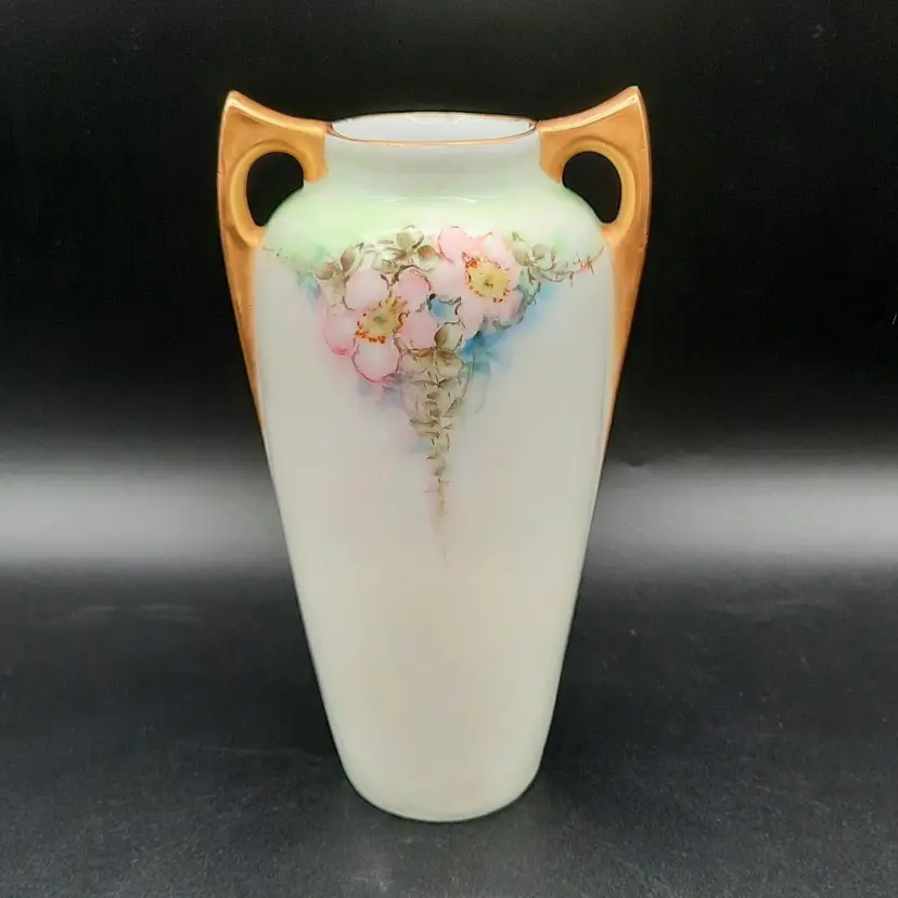 Vintage Handpainted Floral Gold Trim Bud Vase Bavaria