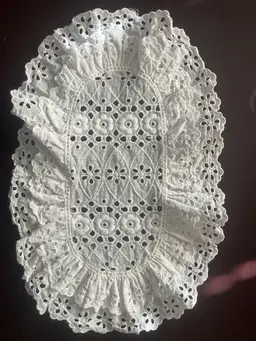 Oval Doily Handmade 12”x8”