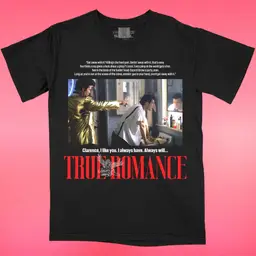 Large - BLACK - #01 True Romance Black "Imaginary Elvis" Rucking Fotten T-Shirt