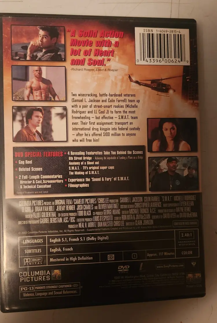 S.W.A.T. DVD - Action-Packed Crime Thriller
