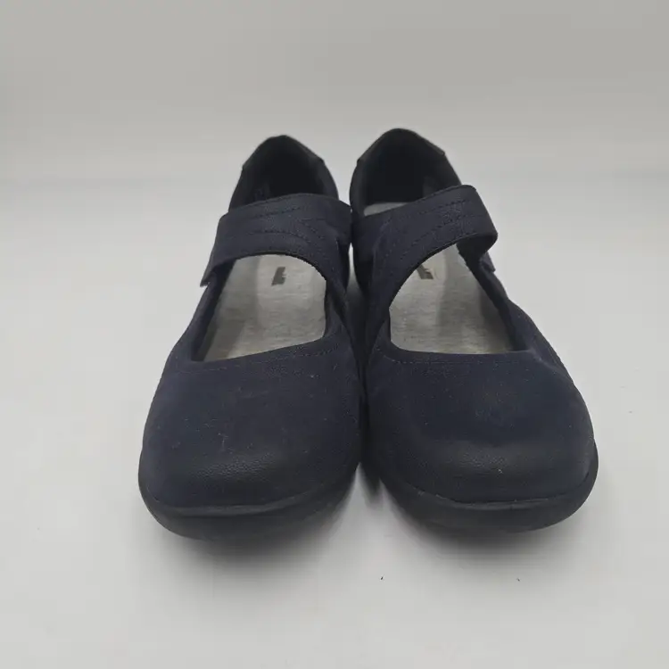 CLARKS Women's Blue Sillian Bella Mary Jane Flat Slip-On Shoes Size 9 Comfort