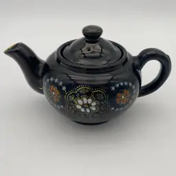 Vintage Single-Serve Brown Betty Style Teapot