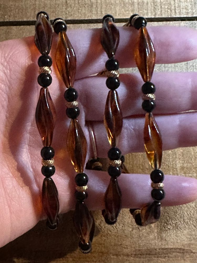 Vintage Lucite Root-beer Colored Necklace