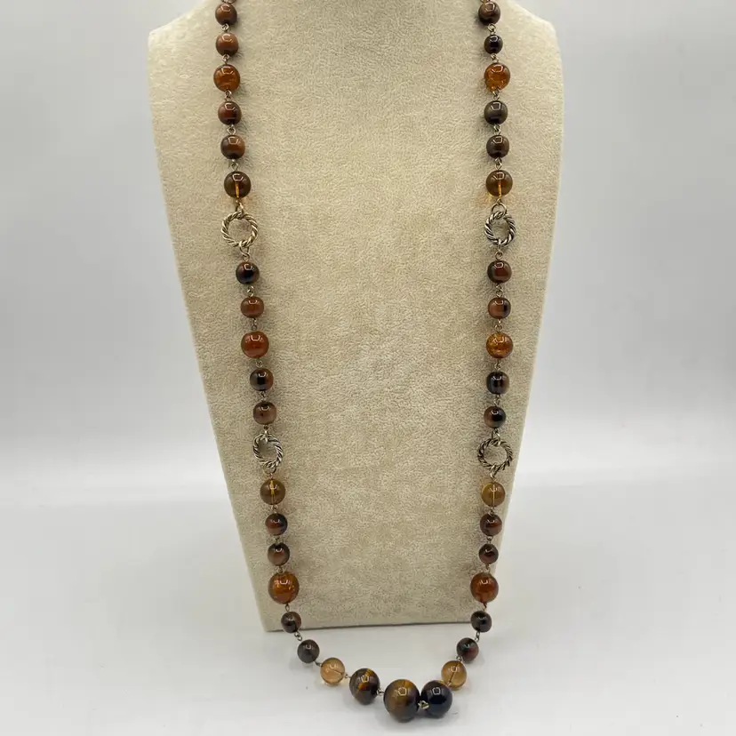 BTT - Monet Necklace Stone Tigers Eye Beads & Plastic