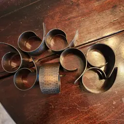 Napkin Rings Copper Set of 8