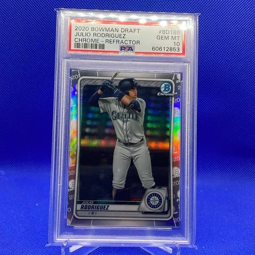 2020 Bowman Draft Julio Rodriguez Chrome Refractor PSA 10 Seattle Mariners