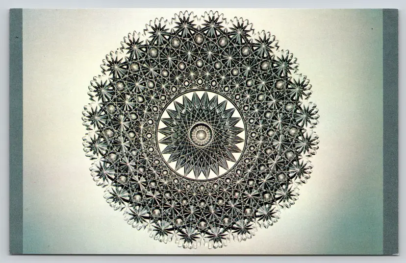 Postcard Cut Glass Plate The Corning Museum of Glass Corning Glass Center Corning New York