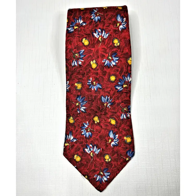 Geoffrey Beane Floral Silk Tie Designer Formal Office Core Business Made USA 56”